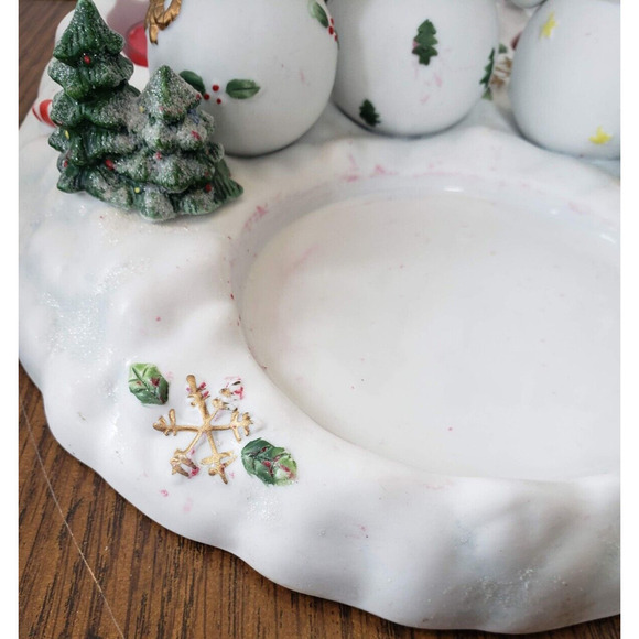 Partylite Snowbell Collection 3 Snowmen Trio Tea Light And Pillar Candle Holder - Picture 8 of 12